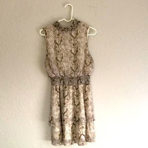 Snake skin detailed dress